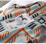 NNEDSZ 110x130cm Bohemian Woven Throw Blanket - Soft Decorative Sofa Cover with Tassels for Living Room and Bedroom