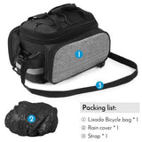 NNEDSZ Insulated Bike Rear Rack Bag - Waterproof Storage Bag with Soft PE Padding for Cycling
