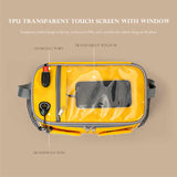 NNEDSZ Yellow Stroller Organizer Bag - Multi-Functional Baby Bag with Touchscreen Window, USB Port, and Bottle Holders