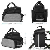NNEDSZ Black Insulated Bike Rear Rack Bag - Waterproof Storage Bag with Soft PE Padding for Cycling