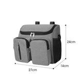 NNEDSZ Grey Universal Stroller Organizer Bag - Multi-Pocket Hanging Storage Bag for Baby Essentials