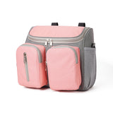 NNEDSZ Pink Universal Stroller Organizer Bag - Multi-Pocket Hanging Storage Bag for Baby Essentials