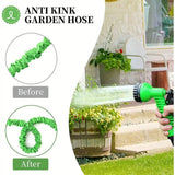 NNEDSZ 15m Anti-Kink Expandable Garden Hose - Flexible, Tangle-Free Water Hose with Adjustable Spray Nozzle