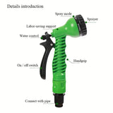 NNEDSZ 15m Anti-Kink Expandable Garden Hose - Flexible, Tangle-Free Water Hose with Adjustable Spray Nozzle