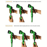 NNEDSZ 15m Anti-Kink Expandable Garden Hose - Flexible, Tangle-Free Water Hose with Adjustable Spray Nozzle