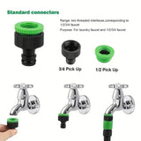 NNEDSZ 15m Anti-Kink Expandable Garden Hose - Flexible, Tangle-Free Water Hose with Adjustable Spray Nozzle