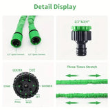NNEDSZ 30m Anti-Kink Expandable Garden Hose - Flexible, Tangle-Free Water Hose with Adjustable Spray Nozzle