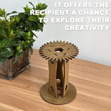 NNEDSZ Wooden Kumihimo Marudai Stand – Craft Tool for Braiding and Creative Cord Making