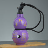 NNEDSZ 750ml Inspired Gourd Water Purple Plastic Bottle - Stylish Chinese-Inspired Flask with Yin-Yang Design