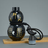 NNEDSZ 750ml Inspired Gourd Water Purple Plastic Bottle - Stylish Chinese-Inspired Flask with Yin-Yang Design