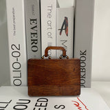 NNEDSZ Brown Vintage Wooden Display Box – Glass Lid Organizer for Rocks, Jewelry, and Collectibles