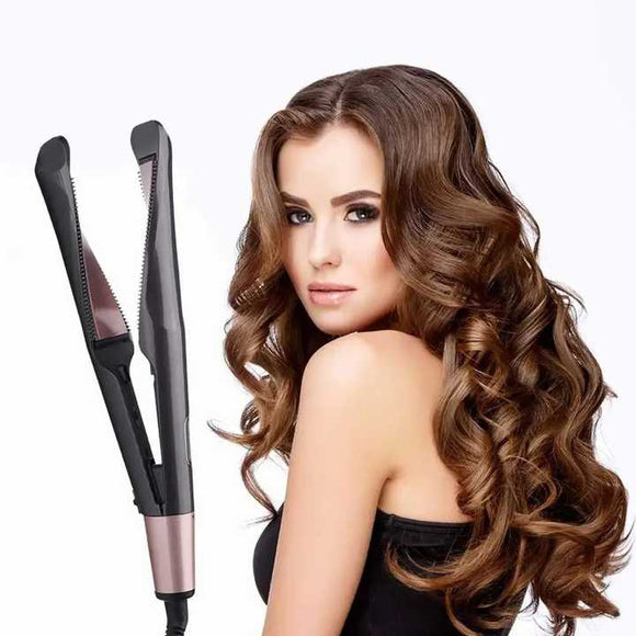 NNEDSZ 2-in-1 Hair Straightener and Curler – Ceramic Ionic Hair Styling Tool for Smooth and Wavy Hair