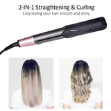 NNEDSZ 2-in-1 Hair Straightener and Curler – Ceramic Ionic Hair Styling Tool for Smooth and Wavy Hair