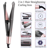 NNEDSZ 2-in-1 Hair Straightener and Curler – Ceramic Ionic Hair Styling Tool for Smooth and Wavy Hair