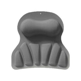 NNEDSZ Grey Silicone Bath Pillow - Ergonomic Design with Suction Cups for Comfortable Bathtub Support