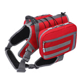 NNEDSZ Red Dog Tactical Backpack Harness - Adjustable Outdoor Camouflage Saddle Bag for Dogs