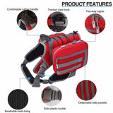 NNEDSZ Red Dog Tactical Backpack Harness - Adjustable Outdoor Camouflage Saddle Bag for Dogs