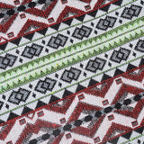 NNEDSZ Diamond Pattern Bohemian Style Canvas Backpack - Vintage Tribal Pattern Travel Bag with Leather Straps