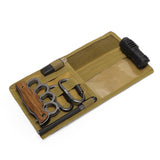 NNEDSZ Khaki Car Sun Visor Organizer - Tactical Molle Storage Panel with Multi-Pocket Design