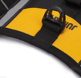 NNEDSZ Yellow Reflective Dog Saddle Harness with Storage Bags - Adjustable Pet Backpack for Outdoor Adventures
