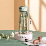 NNEDSZ 800ml Green Sport Water Bottle with Straw - Leak-Proof BPA-Free Reusable Hydration Flask