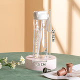 NNEDSZ 800ml White Sport Water Bottle with Straw - Leak-Proof BPA-Free Reusable Hydration Flask