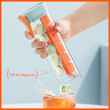NNEDSZ Green Ice Cube Maker Bottle - Portable and Easy-Release Ice Cube Tray for Drinks