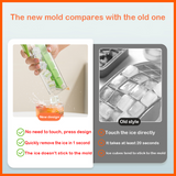 NNEDSZ Green Ice Cube Maker Bottle - Portable and Easy-Release Ice Cube Tray for Drinks