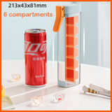 NNEDSZ Green Ice Cube Maker Bottle - Portable and Easy-Release Ice Cube Tray for Drinks