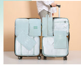 NNEDSZ Navy Blue Travel Packing Cube Set - 7-Piece Luggage Organizer for Clothes, Toiletries, and Accessories