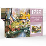 NNEDSZ Warm Country Time DIY 1000-Piece Paper Puzzle - Creative Educational Toy for Family Fun