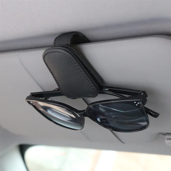 NNEDSZ 2pcs Black Car Sun Visor Glasses Holder - Universal Sunglasses Clip for Secure Storage
