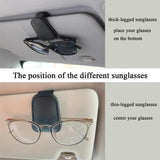 NNEDSZ 2pcs Black Car Sun Visor Glasses Holder - Universal Sunglasses Clip for Secure Storage