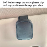 NNEDSZ 2pcs Black Car Sun Visor Glasses Holder - Universal Sunglasses Clip for Secure Storage
