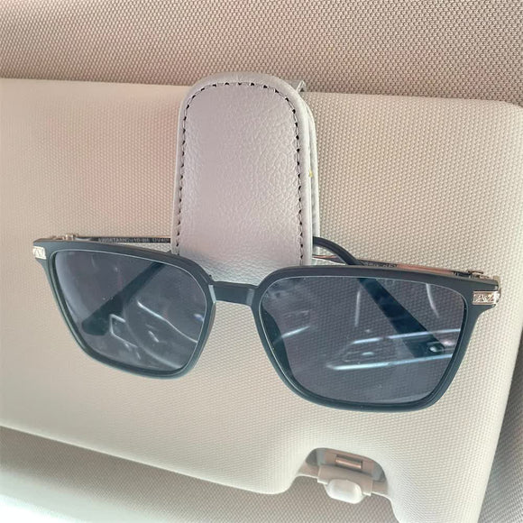 NNEDSZ 2pcs Grey Car Sun Visor Glasses Holder - Universal Sunglasses Clip for Secure Storage
