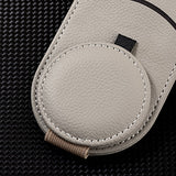 NNEDSZ Beige Multifunctional Car Sun Visor Glasses Clip with Card Holder - Compact and Convenient