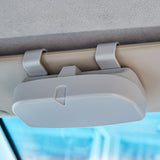 NNEDSZ Grey Car Sun Visor Glasses Case - Protective Storage Box for Sunglasses