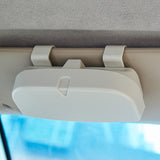 NNEDSZ Beige Car Sun Visor Glasses Case - Protective Storage Box for Sunglasses