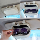 NNEDSZ Black Car Sun Visor Glasses Case - Protective Storage Box for Sunglasses