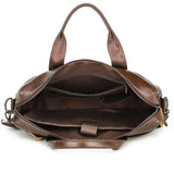 NNEDSZ Brown Men's Genuine Leather Briefcase - Classic Business Messenger Bag