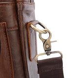 NNEDSZ Black Men's Genuine Leather Shoulder Bag - Vintage Business Briefcase