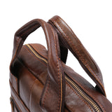 NNEDSZ Brown Men's Genuine Leather Shoulder Bag - Vintage Business Briefcase