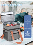 NNEDSZ Nevy Blue Waterproof Insulated Lunch Bag - Leakproof Thermal Cooler for Food and Drinks