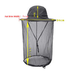 NNEDSZ Green Outdoor Mosquito Net Hat - Sun Protection and Insect Repellent Bucket Hat