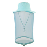 NNEDSZ Azure Outdoor Mosquito Net Hat - Sun Protection and Insect Repellent Bucket Hat