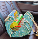 NNEDSZ Green Car Back Seat Organizer Hammock - Portable Storage Solution