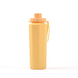 NNEDSZ Yellow 600ml Silicone Collapsible Water Bottle - Portable and Eco-Friendly Hydration Solution