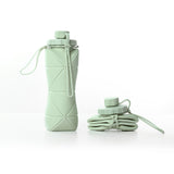 NNEDSZ Green 600ml Silicone Folding Water Bottle – Eco-Friendly Collapsible Travel Bottle600ml Silicone Folding Water Bottle - Eco-Friendly Collapsible Travel Bottle
