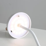 NNEDSZ Corrugated Gold Lamp Cap Elegant Curved Stem Mushroom Desk Lamp - Adjustable LED Table Light