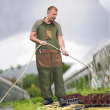 NNEDSZ Khaki Pocket Heavy-Duty Gardening Apron with Adjustable Straps and Multi-Pocket Design